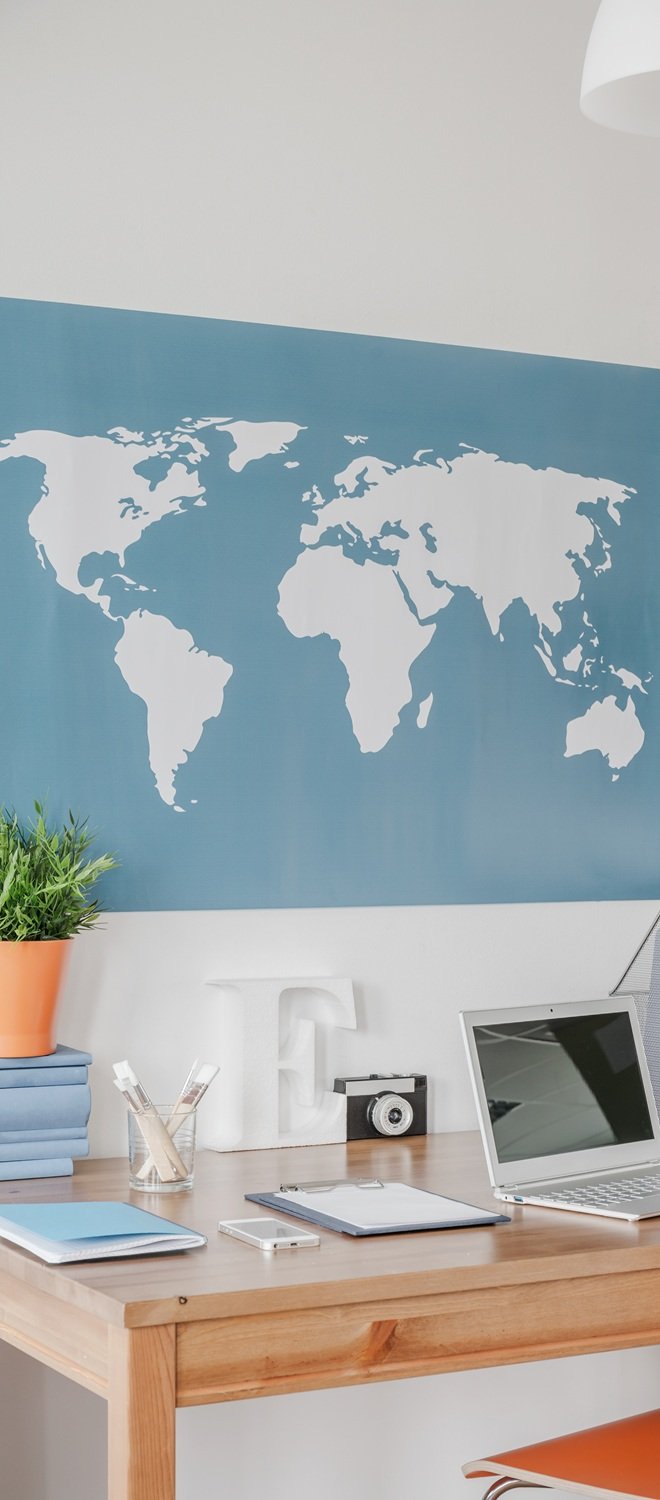 Stylish study space in boy teenager room